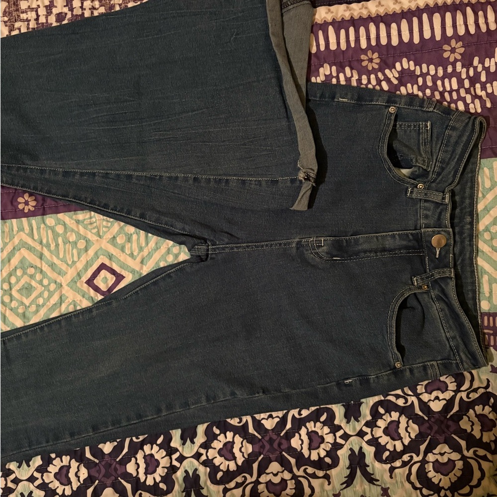 Classic Blue Women's Wide Flare Jeans